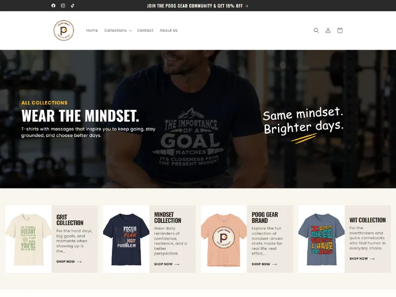 Collections page for Poog Gear